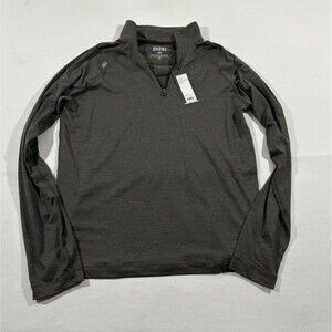 Rhone Mens OOO 1/4 Zip Top Jacket Dark Gray Pullover Sweater Active Sz S NWT
